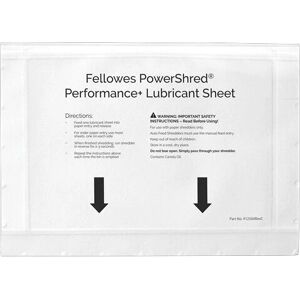 Fellowes 4025601 White Paper Shredder Lubricant Sheets - Paper Shredder Accessory Fellowes 4025601 White Paper Shredder Lubricant Sheets - Paper Shredder Accessory