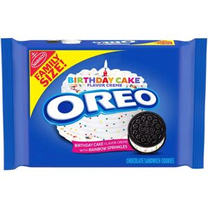 Oreo Family Size Birthday Cake Cookies - Chocolate Sandwich Snack Oreo Family Size Birthday Cake Cookies - Chocolate Sandwich Snack