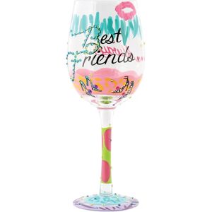 Kieliszek do wina Lolita Best Friends Always - Wielokolorowe - 8,5x8,5x22,5cm Kieliszek do wina Lolita Best Friends Always - Wielokolorowe - 8,5x8,5x22,5cm