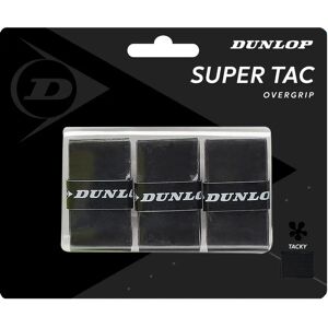Dunlop Overgrip Super Tac - Tennisracketgrepp - 3-Pack - Svart Dunlop Overgrip Super Tac - Tennisracketgrepp - 3-Pack - Svart