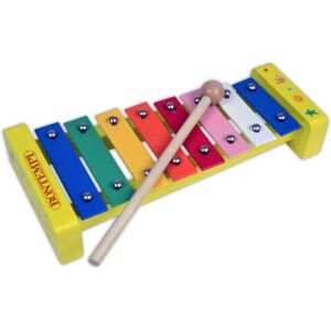 Bontempi Modell 56 0810 - Fa xilofon 8 színes fémlemezzel - Zenei hangszer gyerekeknek Bontempi Modell 56 0810 - Fa xilofon 8 színes fémlemezzel - Zenei hangszer gyerekeknek