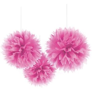 Amscan International Pompons Roses Décoration de Plafond - Décorations de Fête - Publicité Amscan International Pompons Roses Décoration de Plafond - Décorations de Fête - Publicité