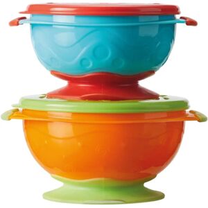 Nuby Stackable Suction Bowls - Bright Colors Nuby Stackable Suction Bowls - Bright Colors