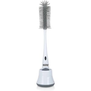 Nuby Baby Bottle Cleaning Brush - 2-in-1 Bottle & Teat Brush with Stand Nuby Baby Bottle Cleaning Brush - 2-in-1 Bottle & Teat Brush with Stand