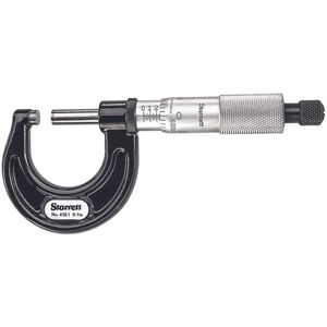 Starrett 436.1XRL-1 Outside Micrometer - Ratchet Stop, Lock Nut, Carbide Faces - 0-1in Starrett 436.1XRL-1 Outside Micrometer - Ratchet Stop, Lock Nut, Carbide Faces - 0-1in