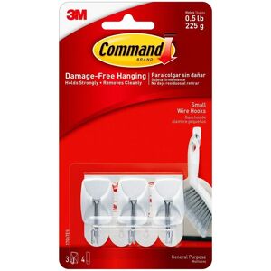 Command White Wire Hooks Small 3 Pack - Damage-Free Organizing Command White Wire Hooks Small 3 Pack - Damage-Free Organizing