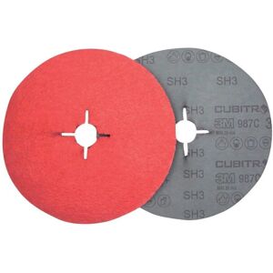 Disque en fibres Cubitron II 987 C 125 mm grain 60+ INOX céramique - disque fibre - Publicité Disque en fibres Cubitron II 987 C 125 mm grain 60+ INOX céramique - disque fibre - Publicité