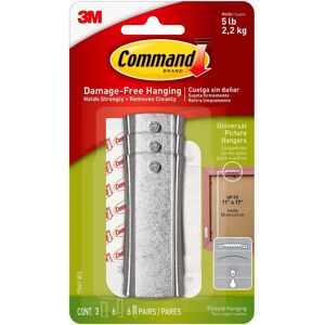 Command Universal Picture Hanger - 3 Hooks, 6 Strips - Damage-Free Command Universal Picture Hanger - 3 Hooks, 6 Strips - Damage-Free