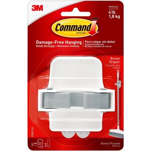 3M Command White Broom Holder - Damage-Free Hanging 3M Command White Broom Holder - Damage-Free Hanging