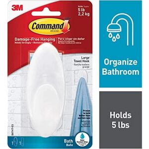 3M Command Bathroom Hook - Water Resistant - White 3M Command Bathroom Hook - Water Resistant - White