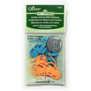 Clover Jumbo Locking Maschenmarkierer - 12 Stück Clover Jumbo Locking Maschenmarkierer - 12 Stück