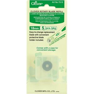 Lames de rechange pour cutter rotatif Clover - 18mm - Pack de 5 - Publicité Lames de rechange pour cutter rotatif Clover - 18mm - Pack de 5 - Publicité