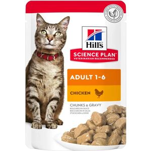 Hill's Science Plan Adult Chicken Cat Food - Chunks in Gravy - 12 x 85g Hill's Science Plan Adult Chicken Cat Food - Chunks in Gravy - 12 x 85g