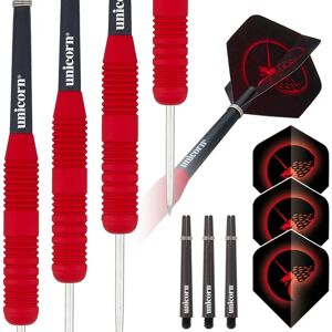 Ensemble de Fléchettes Unicorn Core Plus - Pointe en Acier et Laiton Gommé - 23g - Rouge - Publicité Ensemble de Fléchettes Unicorn Core Plus - Pointe en Acier et Laiton Gommé - 23g - Rouge - Publicité