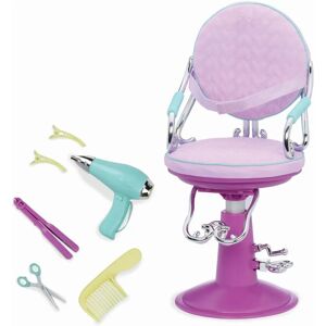 Our Generation Purple Salon Chair with Hearts - Doll Salon Furniture Our Generation Purple Salon Chair with Hearts - Doll Salon Furniture