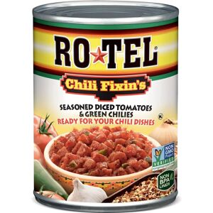 Rotel Chili Fixin's Tomates en dés assaisonnés - 10 oz avec Piments Verts - Publicité Rotel Chili Fixin's Tomates en dés assaisonnés - 10 oz avec Piments Verts - Publicité