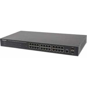 Intellinet - 24-Port PoE+ Web-Managed Switch - 2 SFP Ports Intellinet - 24-Port PoE+ Web-Managed Switch - 2 SFP Ports