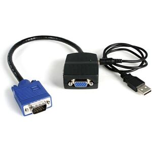 StarTech.com ST122LE Rozdzielacz wideo VGA 2 porty - Zasilany przez USB StarTech.com ST122LE Rozdzielacz wideo VGA 2 porty - Zasilany przez USB