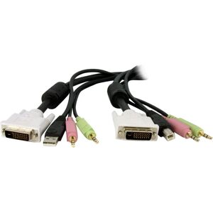 StarTech.com DVID4N1USB6 KVM Cable - 6 ft Black StarTech.com DVID4N1USB6 KVM Cable - 6 ft Black