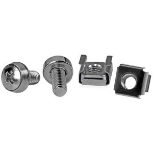 StarTech.com M6 Screws and Cage Nuts - 50 Pack - Silver - Server Rack Components StarTech.com M6 Screws and Cage Nuts - 50 Pack - Silver - Server Rack Components