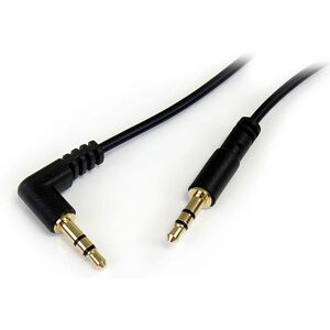 StarTech.com MU1MMSRA 1 ft Slim 3.5mm to Right Angle Stereo Audio Cable StarTech.com MU1MMSRA 1 ft Slim 3.5mm to Right Angle Stereo Audio Cable