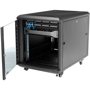 StarTech.com 12U Rack Cabinet - Secure Steel, Glass Front StarTech.com 12U Rack Cabinet - Secure Steel, Glass Front