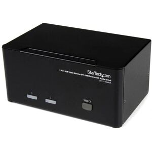 StarTech.com 2-port Trójwymiarowy Monitor DVI USB KVM Switch - Czarny StarTech.com 2-port Trójwymiarowy Monitor DVI USB KVM Switch - Czarny