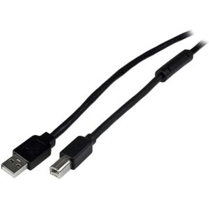StarTech.com USB2HAB65AC 20m USB A to B Active Cable - Black StarTech.com USB2HAB65AC 20m USB A to B Active Cable - Black