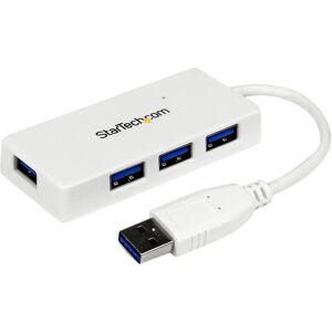 StarTech.com Portable 4 Port SuperSpeed Mini USB 3.0 Hub - White StarTech.com Portable 4 Port SuperSpeed Mini USB 3.0 Hub - White