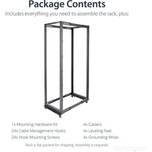 StarTech.com 4POSTRACK42 42U Server Rack - Adjustable Depth Black StarTech.com 4POSTRACK42 42U Server Rack - Adjustable Depth Black