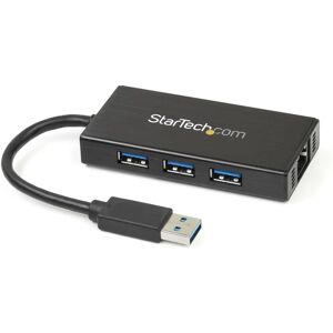 StarTech.com USB 3.0 Hub with Gigabit Ethernet Adapter - Black StarTech.com USB 3.0 Hub with Gigabit Ethernet Adapter - Black
