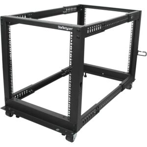StarTech.com 12U Adjustable Depth Open Frame Rack - Black StarTech.com 12U Adjustable Depth Open Frame Rack - Black