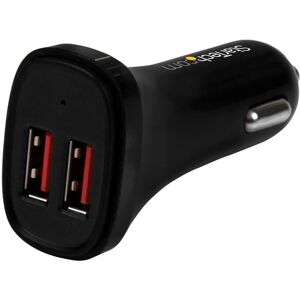 StarTech.com USB2PCARBKS Dual-Port Car Charger - 24W - Black StarTech.com USB2PCARBKS Dual-Port Car Charger - 24W - Black