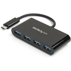 StarTech.com USB-C Hub - 4x USB-A - Bus-Powered - Black - 5Gbps - Portable StarTech.com USB-C Hub - 4x USB-A - Bus-Powered - Black - 5Gbps - Portable