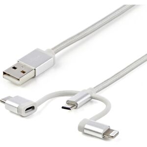 StarTech.com LTCUB1MGR USB Cable - Silver - Micro-USB B, USB 2.0, 1m StarTech.com LTCUB1MGR USB Cable - Silver - Micro-USB B, USB 2.0, 1m
