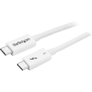 StarTech.com Thunderbolt 3 Kabel - 40Gbps - 0.5m - Weiß - Thunderbolt, USB, DisplayPort StarTech.com Thunderbolt 3 Kabel - 40Gbps - 0.5m - Weiß - Thunderbolt, USB, DisplayPort