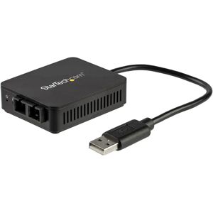Convertidor USB a fibra StarTech.com - 100 Mbps - Negro Convertidor USB a fibra StarTech.com - 100 Mbps - Negro
