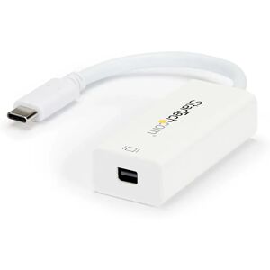 StarTech.com USB-C to Mini DisplayPort Adapter - 4K 60Hz - White - USB 3.1 Type-C to Mini DP - Adapter StarTech.com USB-C to Mini DisplayPort Adapter - 4K 60Hz - White - USB 3.1 Type-C to Mini DP - Adapter