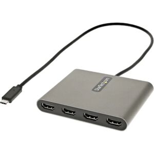 StarTech.com USB C to 4 HDMI Adapter - 1080p - Multi Monitor - Grey StarTech.com USB C to 4 HDMI Adapter - 1080p - Multi Monitor - Grey
