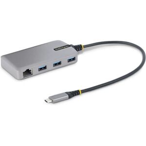 StarTech.com 3-Port USB-C Hub met Ethernet - Grijs StarTech.com 3-Port USB-C Hub met Ethernet - Grijs