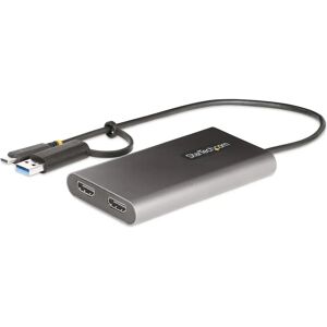StarTech.com USB-C to Dual-HDMI Adapter - 4K 60Hz - 100W Power - Grey StarTech.com USB-C to Dual-HDMI Adapter - 4K 60Hz - 100W Power - Grey