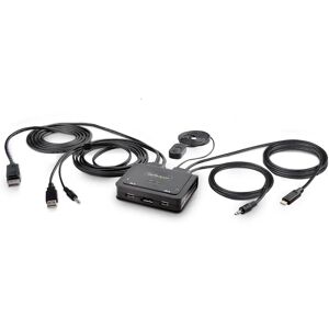 StarTech.com C2-D46-UAC-CBL-KVM 2-Port KVM Switch - Black StarTech.com C2-D46-UAC-CBL-KVM 2-Port KVM Switch - Black