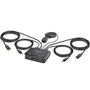 StarTech.com 2-Port USB-C Cable KVM Switch - Black StarTech.com 2-Port USB-C Cable KVM Switch - Black