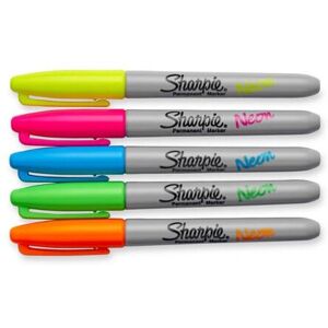 Sharpie Neon Fine Point Permanent Marker - Assorted Neon Colors Sharpie Neon Fine Point Permanent Marker - Assorted Neon Colors