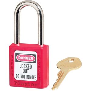 Candado de bloqueo rojo Master Lock - Cuerpo 38mm y argolla de acero de 6mm Candado de bloqueo rojo Master Lock - Cuerpo 38mm y argolla de acero de 6mm