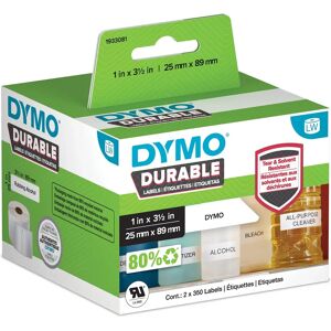 DYMO LW Durable Labels - 25x89 mm - White Self-adhesive - LabelWriter DYMO LW Durable Labels - 25x89 mm - White Self-adhesive - LabelWriter