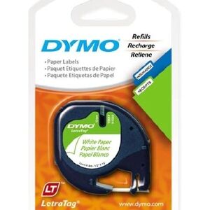 Dymo White Label Tape - Compatible with LetraTag Dymo White Label Tape - Compatible with LetraTag