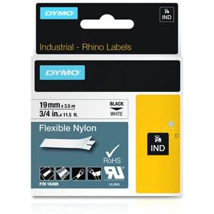 Cinta de etiquetas de nylon blanca DYMO - 19mm x 3.5m - Cinta etiquetadora Cinta de etiquetas de nylon blanca DYMO - 19mm x 3.5m - Cinta etiquetadora