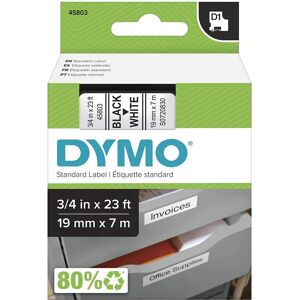 DYMO D1 Black on White Label Tape - 19mm x 7m DYMO D1 Black on White Label Tape - 19mm x 7m