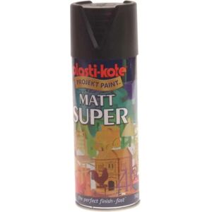PlastiKote 3101 400ml Super Spray Paint - Matt Black PlastiKote 3101 400ml Super Spray Paint - Matt Black